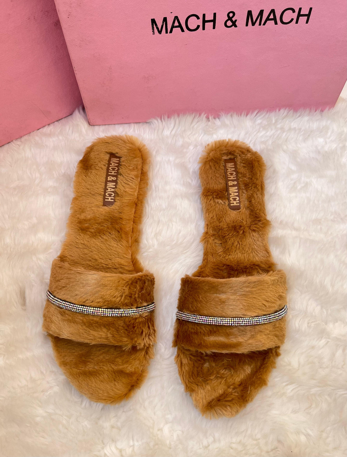 Mach & Mach Fur Sandals