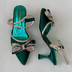 Zara bow mash heels