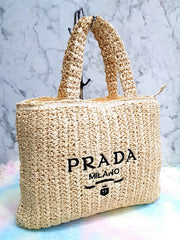 Prada Raffia Tote