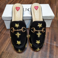 Gucci Emboridy Mules