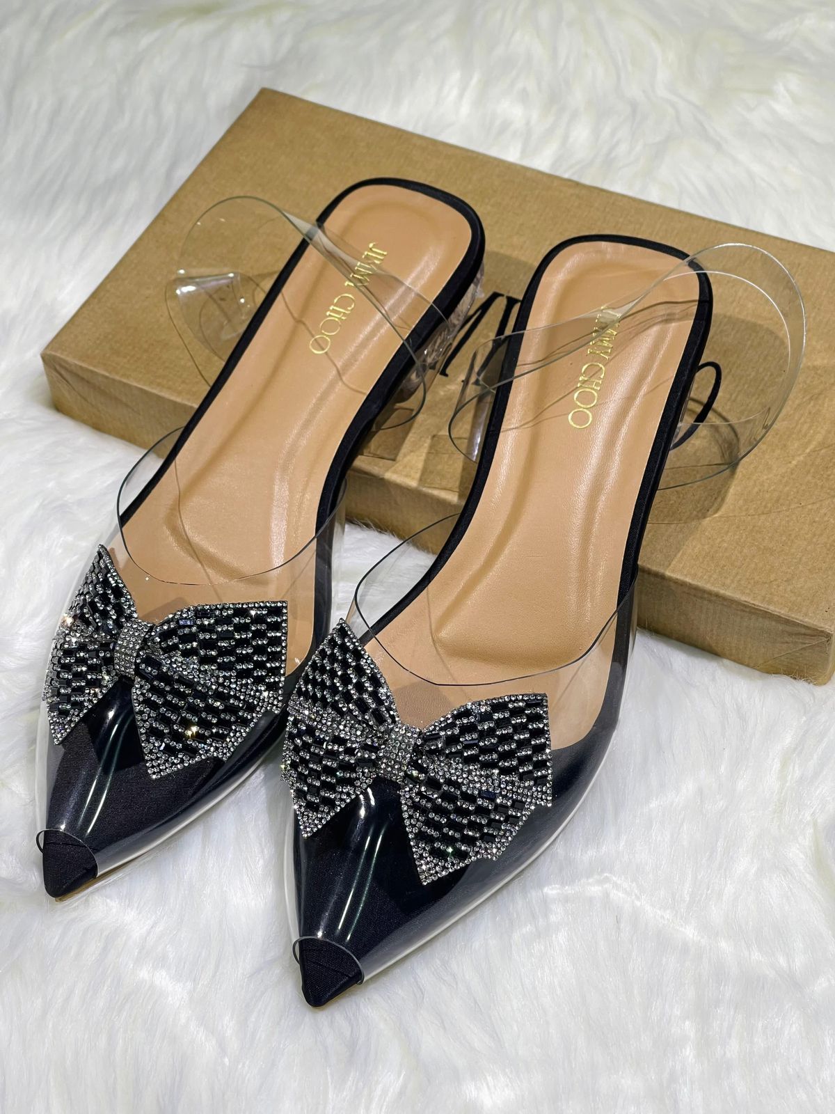 Jimmy Choo Bow Trans Heel