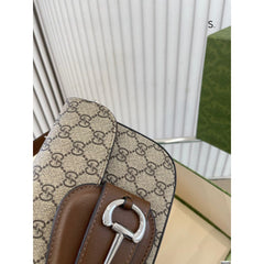 Gucci Horsebit 1955 Monogrammed Small Shoulder Bag