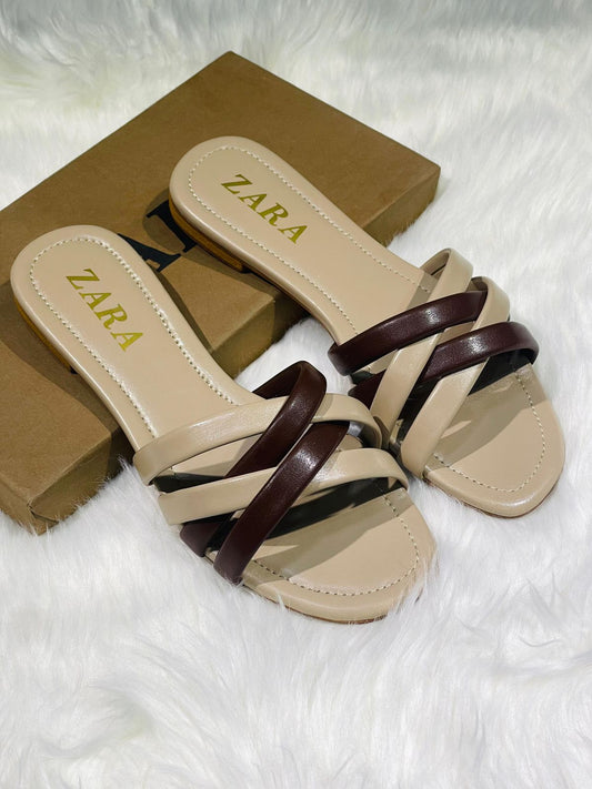 Zara Stripe Slides