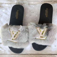 LV Furr Slippers