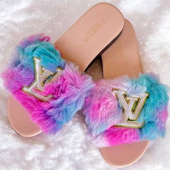 LV Furr Slippers