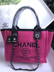 Chanel Canvas Signature Medium Jeans Tote