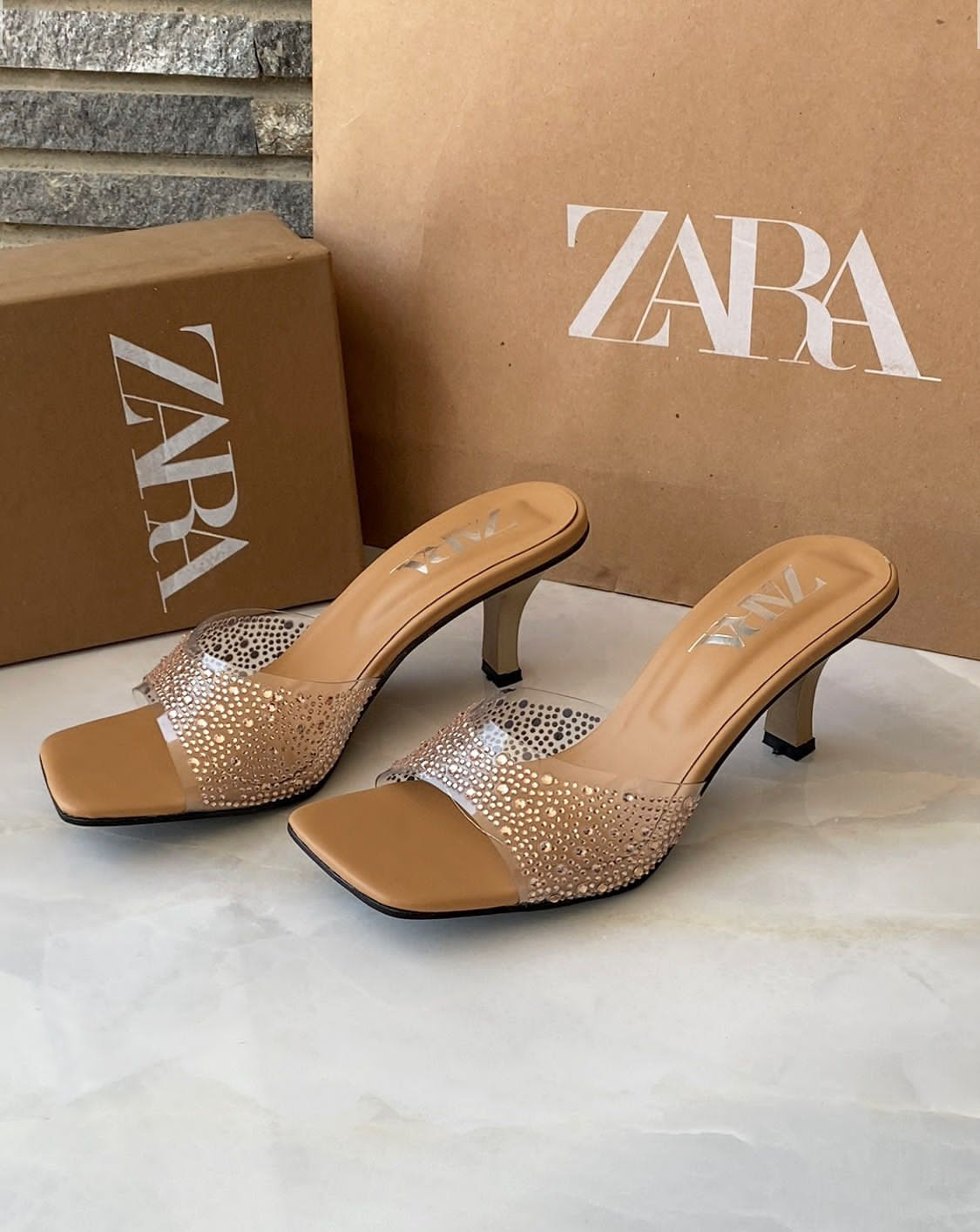 Zara Heeled With Shiny Detail