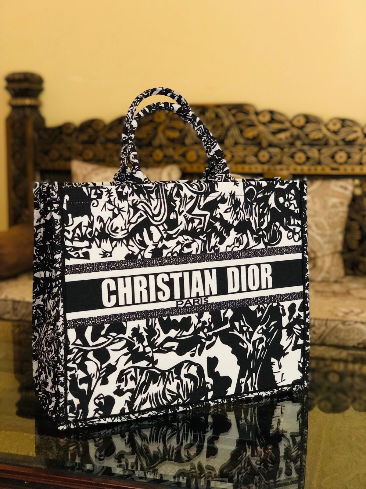 Christian Dior Printed Tote Bag