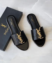 Saint Laurent Snake Serpenti Slides