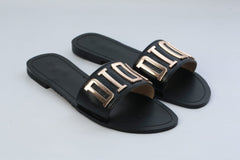 Dior Leather 'DIOR' Crafted Sandals