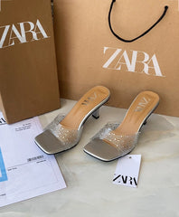 Zara Heeled With Shiny Detail