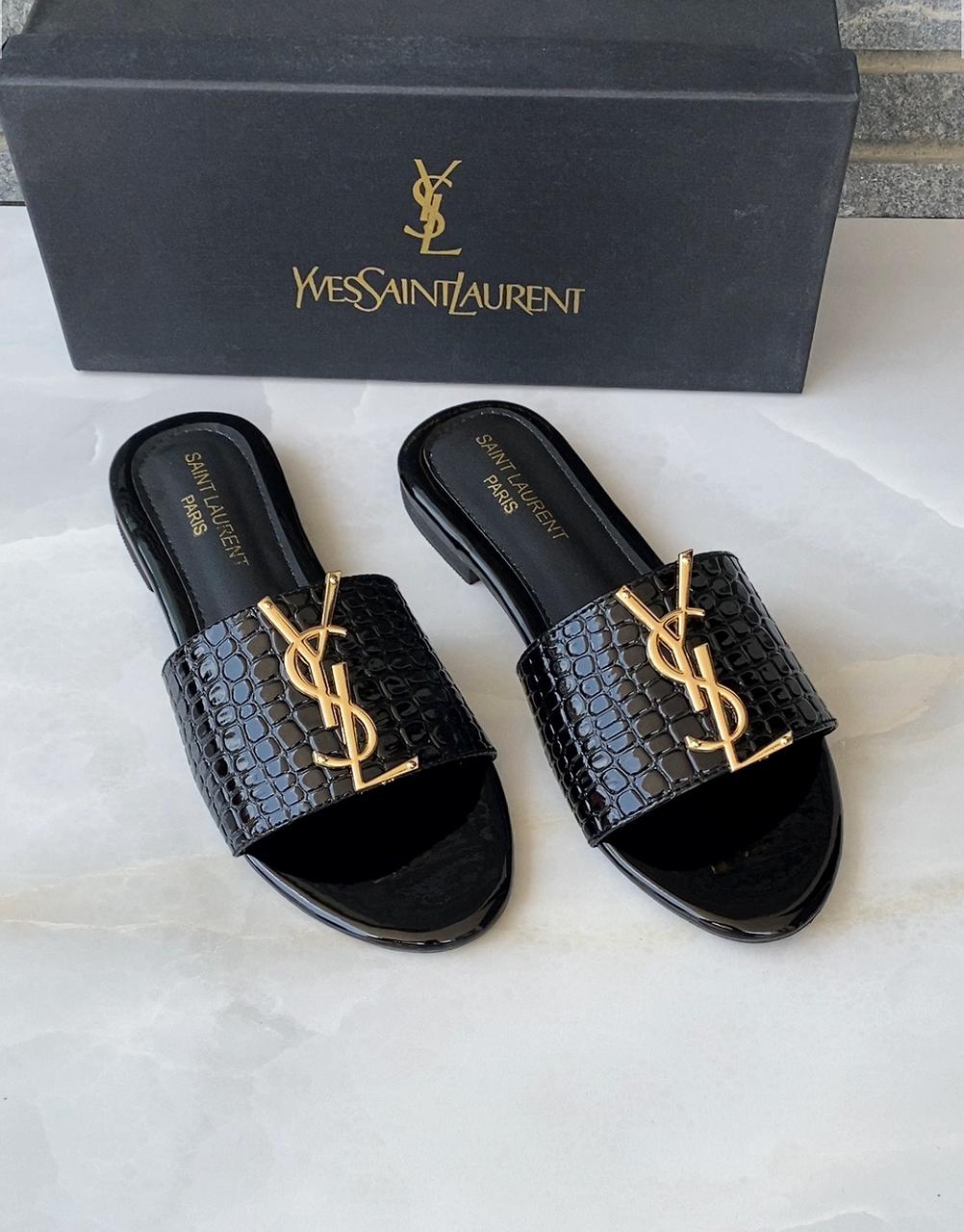 Saint Laurent Snake Serpenti Slides