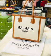 Balmain Paris leather Tote Bag