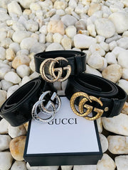 Gucci Self Print Leather Crafted Belt